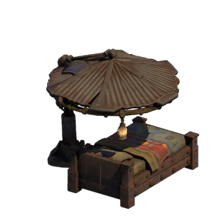Steam-heated bunk under a metal roof
