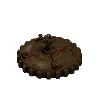 Steam-channelled brass stone